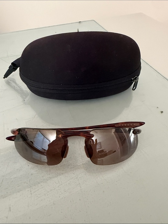 Maui Jim Accessories - Maui Jim Brown Rimless Sunglasses with Black Case